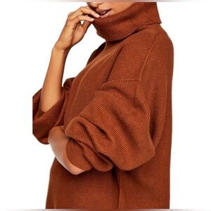 Free People | Softly Structured Tunic Sweater Brown Size Large